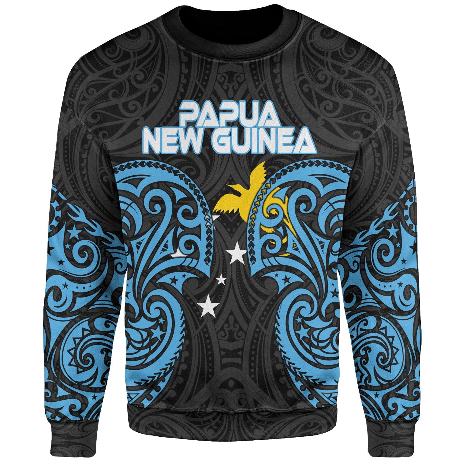 Papua New Guinea Polynesian Sweater - Spirit Style Blue Unisex Blue - Polynesian Pride