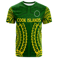 Cook Islands T Shirt Tribal Pattern LT12 Unisex Green - Polynesian Pride