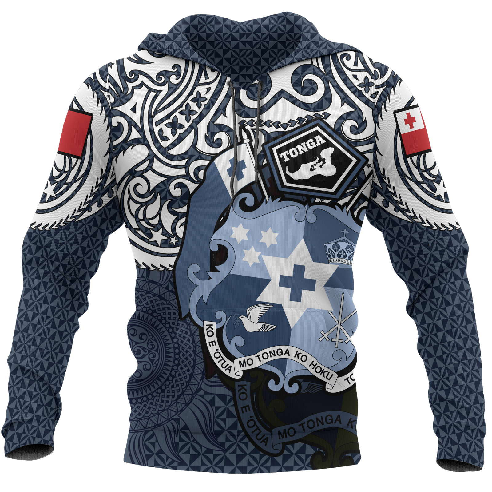 Tonga Polynesian Hoodie Tongan Pride (Blue) Unisex BLUE - Polynesian Pride