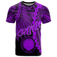 Northern Mariana Islands Polynesian T Shirt Tribal Wave Tattoo Purple Unisex Purple - Polynesian Pride