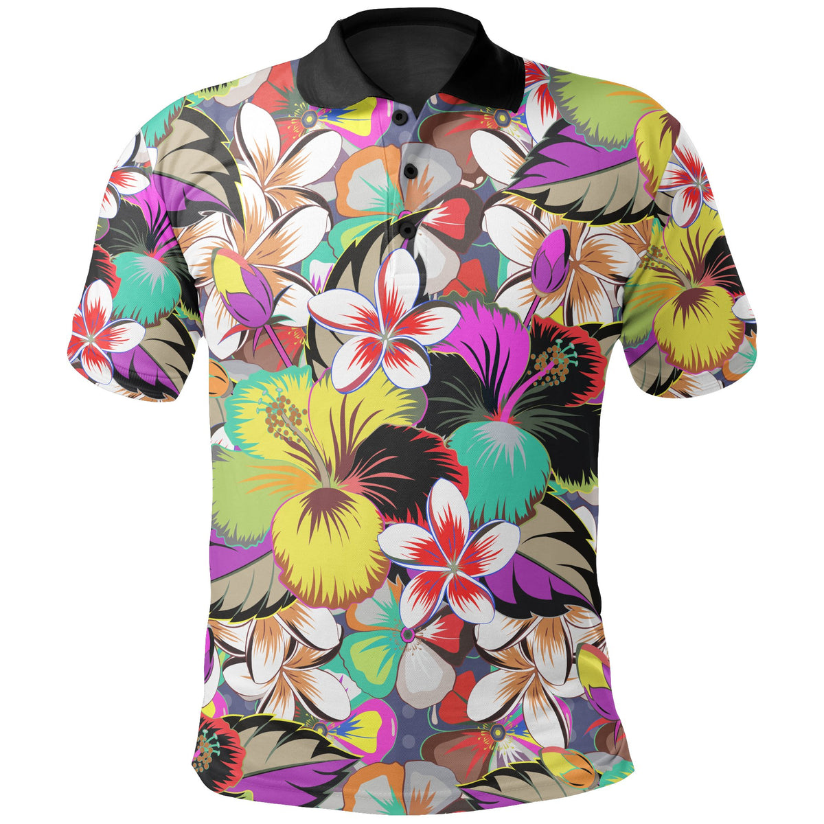 Polynesian Polo Shirt Hibiscus and Plumeria Patterns Unisex Red - Polynesian Pride