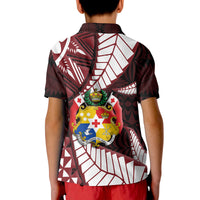 Tonga Emancipation Day Polo Shirt Kupesi Pattern No.2 Black LT9 - Polynesian Pride