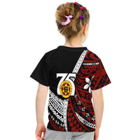 Tonga High School 75th Anniversary T Shirt Black Polynesian Minimalist Style LT9 - Polynesian Pride