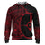 Yap Hoodie Micronesia Red Patterns With Coat of Arms Unisex Black - Polynesian Pride