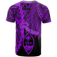 Guam Polynesian Custom T Shirt Tribal Wave Tattoo Purple - Polynesian Pride
