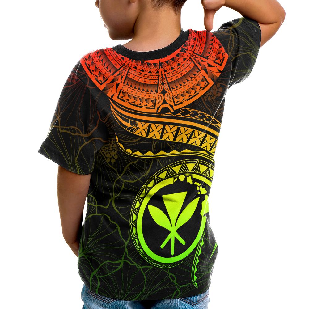 Polynesian Hawaii Kanaka Maoli Custom T Shirt Hawaiian Waves (Reggae) - Polynesian Pride
