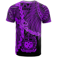 Samoa Polynesian T Shirt Tribal Wave Tattoo Purple - Polynesian Pride
