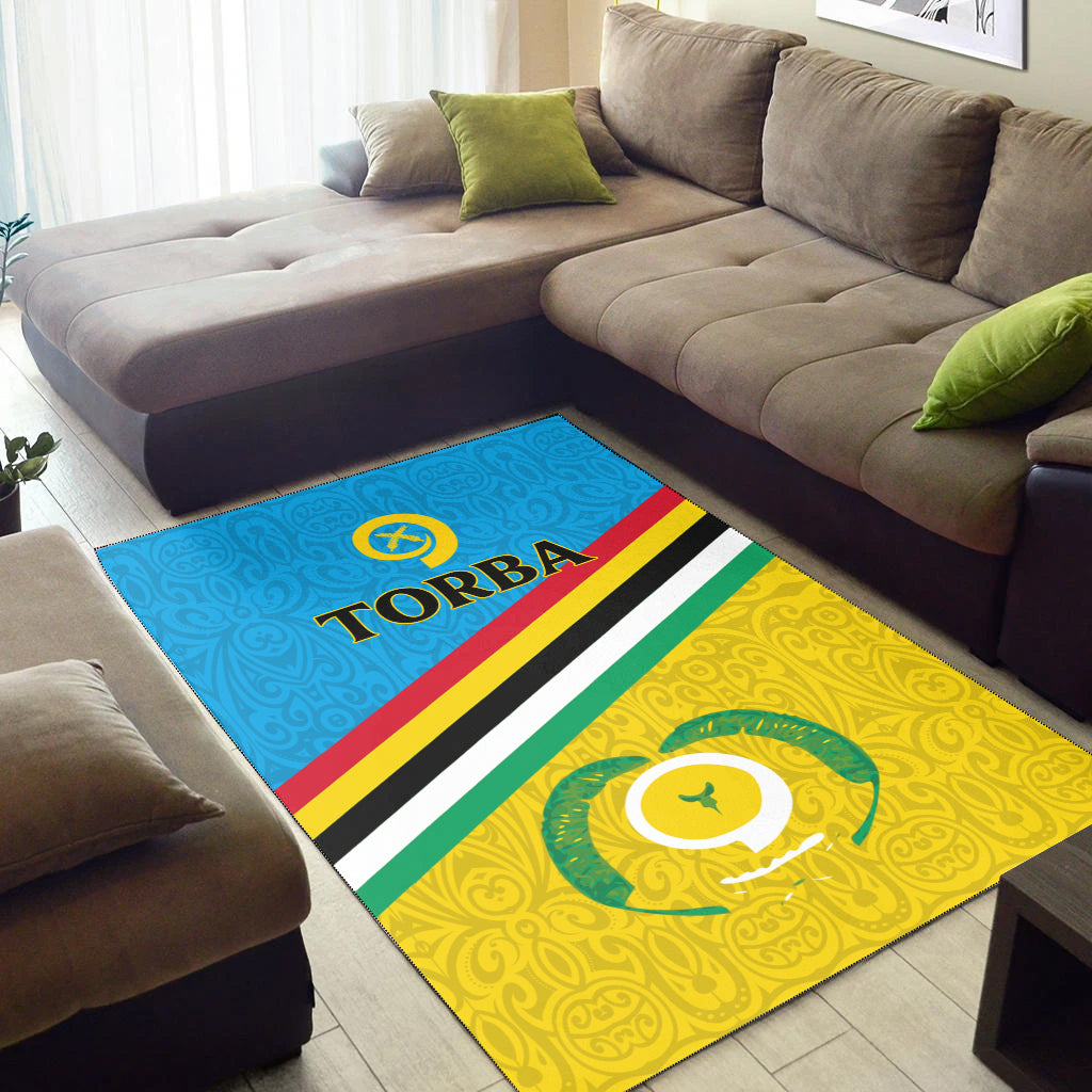 Vanuatu Torba Province Area Rug - Flag Style - LT12 Blue - Polynesian Pride