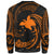 Papua New Guinea Polynesian Sweater - Orange Tribal Wave - Polynesian Pride