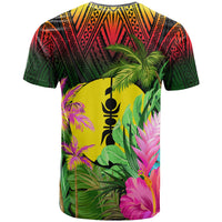 New Caledonia T Shirt Reggae Hibiscus Coconut - Polynesian Pride