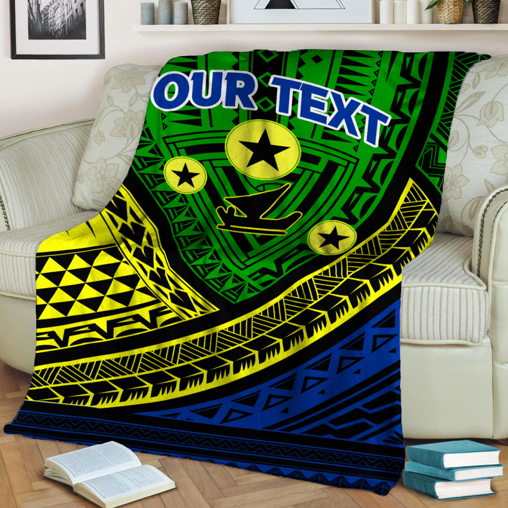 (Custom Personalised) Vanuatu Malampa Province Tribal Pattern Blanket - LT12 - Polynesian Pride