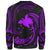 Papua New Guinea Polynesian Sweater - Purple Tribal Wave - Polynesian Pride