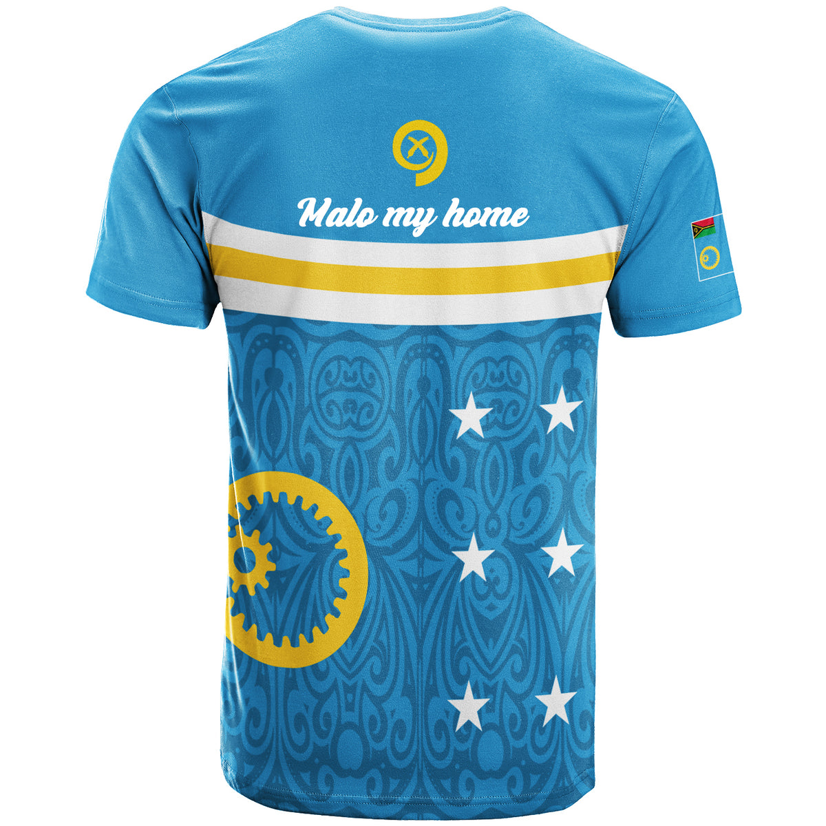 (Malo my home)Vanuatu Sanma Province T Shirt Flag Style LT12 - Polynesian Pride