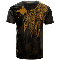 Papua New Guinea T Shirt Polynesian Wings (Golden) - Polynesian Pride