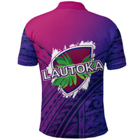 Lautoka Rugby Union Fiji Polo Shirt Tribal Tattoo LT12 - Polynesian Pride