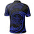 Palau Polynesian Polo Shirt Blue Tribal Wave - Polynesian Pride