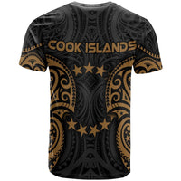 Cook Islands Polynesian Custom T Shirt Polynesian Spirit Gold - Polynesian Pride
