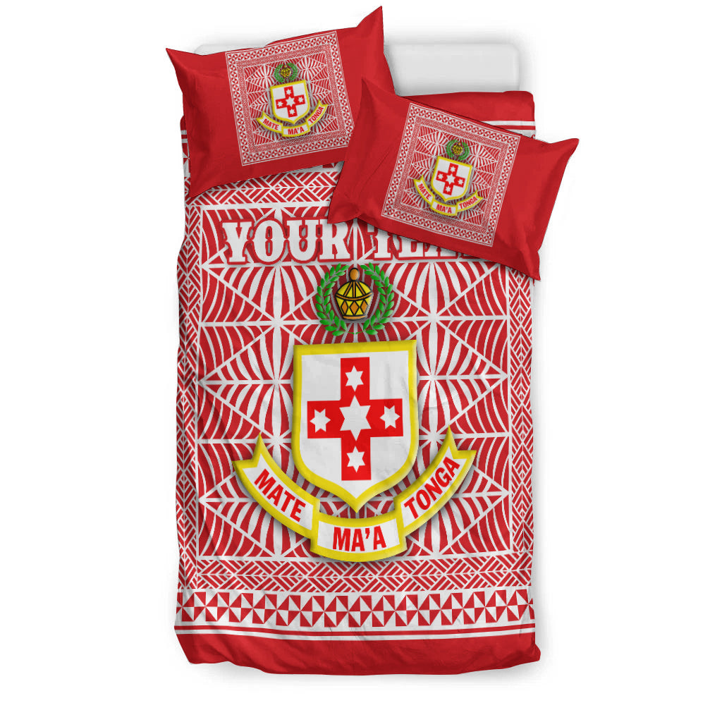 (Custom Personalised) Kolisi Tonga Bedding Set Tonga College Atele LT4 - Polynesian Pride