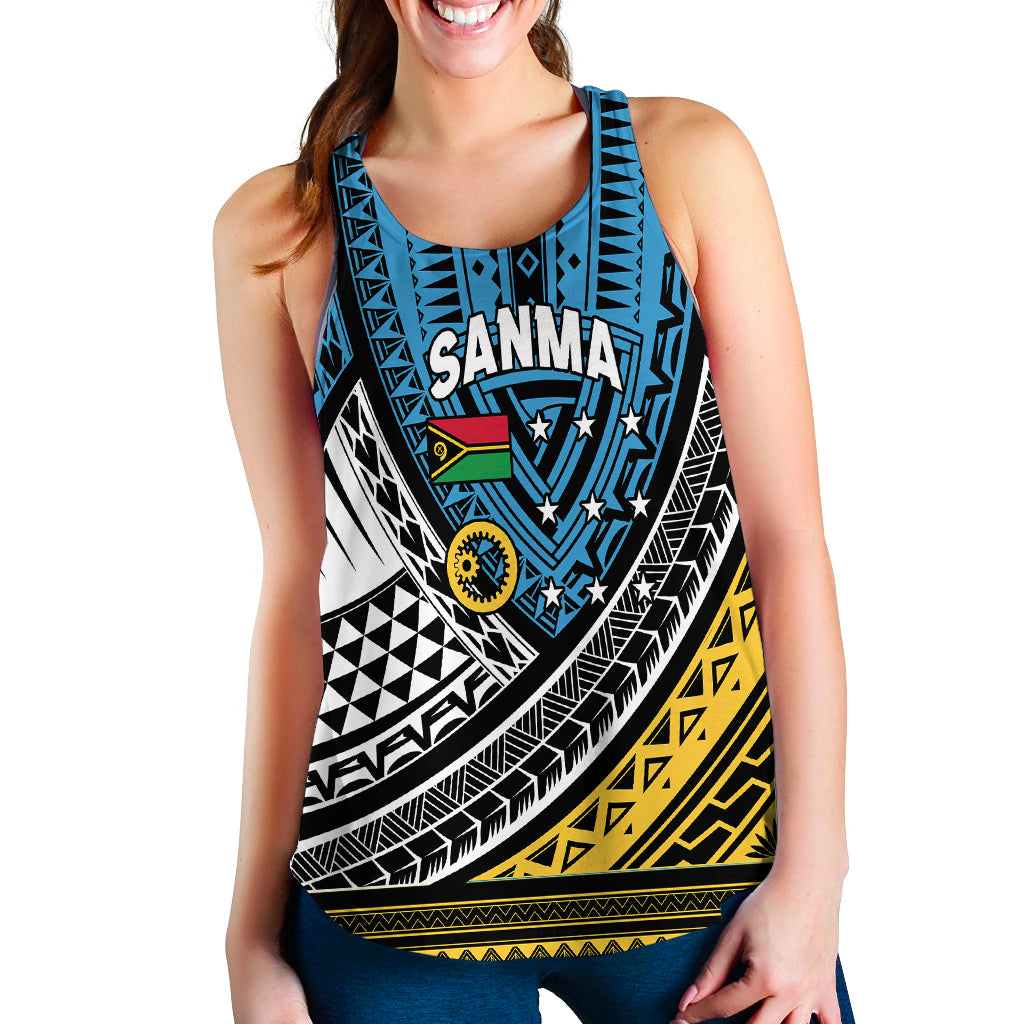 (Custom Personalised) Vanuatu Sanma Province Tribal Pattern Women Tank Top - LT12 - Polynesian Pride