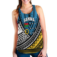 (Custom Personalised) Vanuatu Sanma Province Tribal Pattern Women Tank Top - LT12 - Polynesian Pride