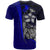 Yap Micronesian T Shirt Blue Turtle with Hook - Polynesian Pride