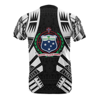 Samoa T Shirt Samoan Coat of Arms Polynesian Tattoo Style - Polynesian Pride