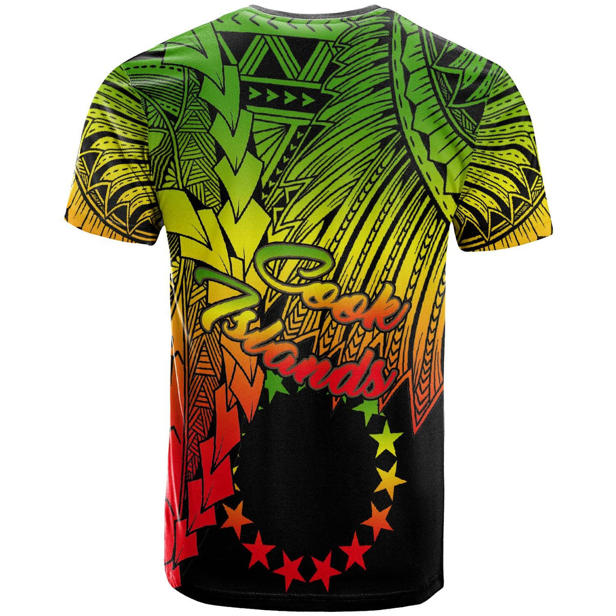 Cook Islands T Shirt Tribal Wave Tattoo Reggae - Polynesian Pride