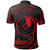 Yap Micronesia Custom Polo Shirt Red Tribal Wave - Polynesian Pride