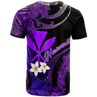 Hawaii Turtle With Plumeria Leaf Purple T Shirt LT12 - Polynesian Pride