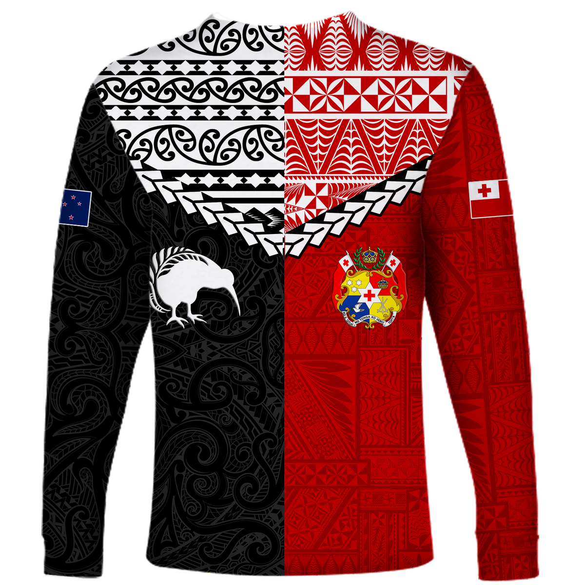 Tonga Combine New Zealand Maori Aotearoa Heritage Long Sleeve Shirt - LT12 - Polynesian Pride