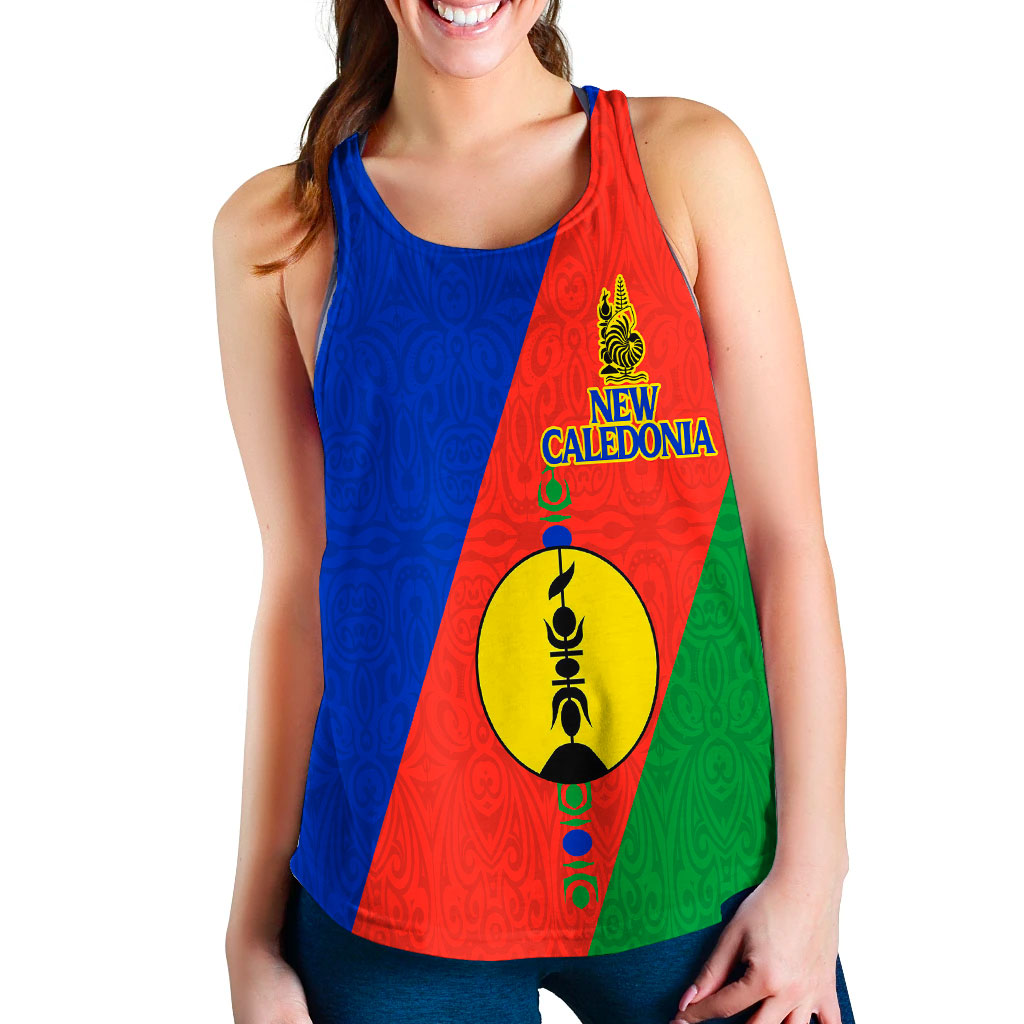 New Caledonia Women Tank Top - Flag Style - LT12 - Polynesian Pride