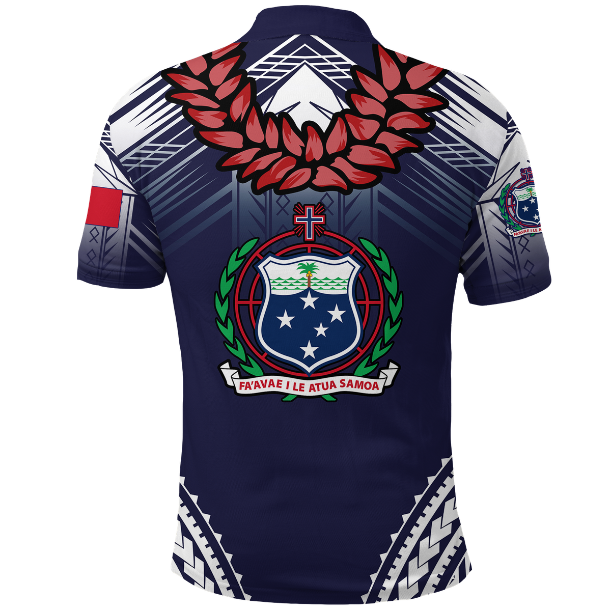 Custom Samoan Ula Fala Art Polo Shirt LT12 - Polynesian Pride