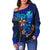 Wallis and Futuna Custom Personalised Women's Off Shoulder Sweater - Vintage Tribal Moutain - Polynesian Pride
