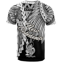 New Caledonia Polynesian Custom T Shirt Tribal Wave Tattoo White - Polynesian Pride