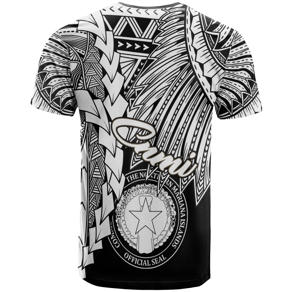 Northern Mariana Islands Polynesian T Shirt Tribal Wave Tattoo White - Polynesian Pride