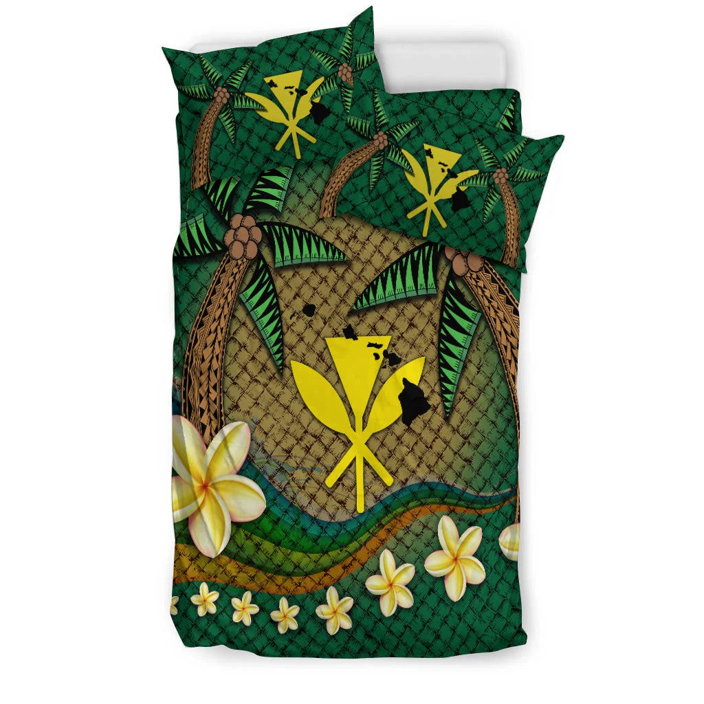 Kanaka Maoli (Hawaiian) Bedding Set - Lauhala Tropical Plumeria Coconut Tree Polynesian LT4 - Polynesian Pride