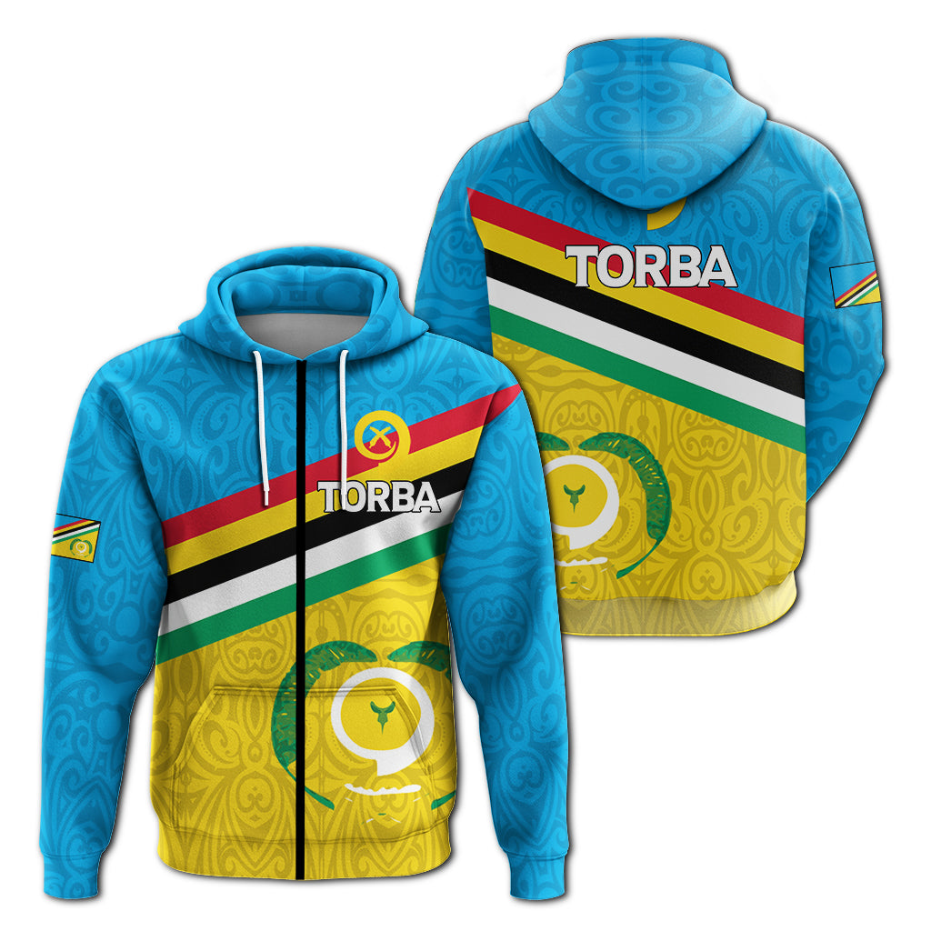 Vanuatu Torba Province Zip up Hoodie Flag Style LT12 Unisex Yellow - Polynesian Pride