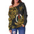 Vanuatu Women's Off Shoulder Sweaters - Abstract Style - Polynesian Pride
