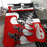 Waitangi Bedding Set Aotearoa Maori Pattern Mix Fern and Manaia Koru LT13 - Polynesian Pride