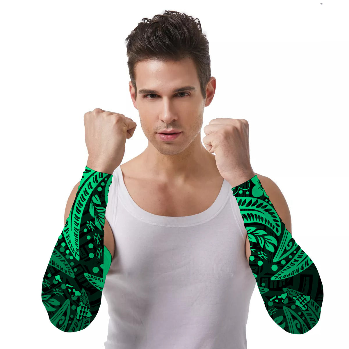 Arm Sleeves (Set of Two) Polynesia Map with Simple Pattern Ver.06 LT13 Set of 2 Art - Polynesian Pride