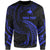 Papua New Guinea Polynesian Custom Personalised Sweater - Blue Tribal Wave Unisex Blue - Polynesian Pride