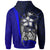 Yap Micronesian Zip up Hoodie Blue Turtle with Hook - Polynesian Pride