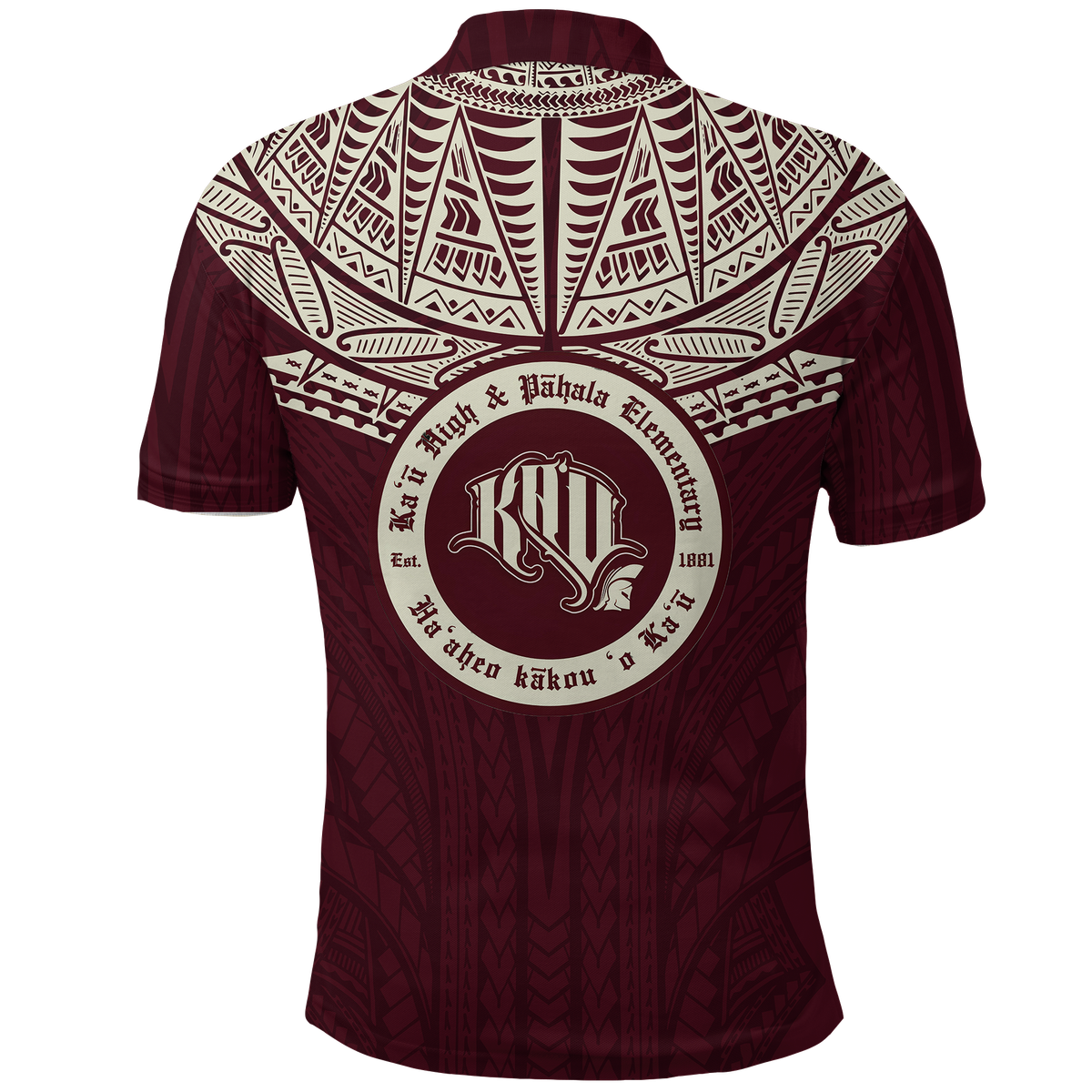 Hawaii Kau High and Pahala Elementary School Pride Polo Shirt LT12 - Polynesian Pride