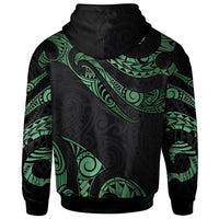 Yap Micronesia Custom Hoodie Polynesian Tattoo Green Version - Polynesian Pride