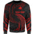 Papua New Guinea Polynesian Custom Personalised Sweater - Red Tribal Wave Unisex Red - Polynesian Pride