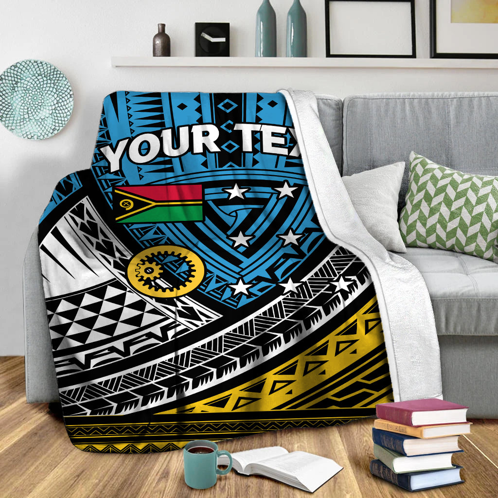 (Custom Personalised) Vanuatu Sanma Province Tribal Pattern Blanket - LT12 - Polynesian Pride