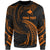 Papua New Guinea Polynesian Custom Personalised Sweater - Orange Tribal Wave Unisex Orange - Polynesian Pride