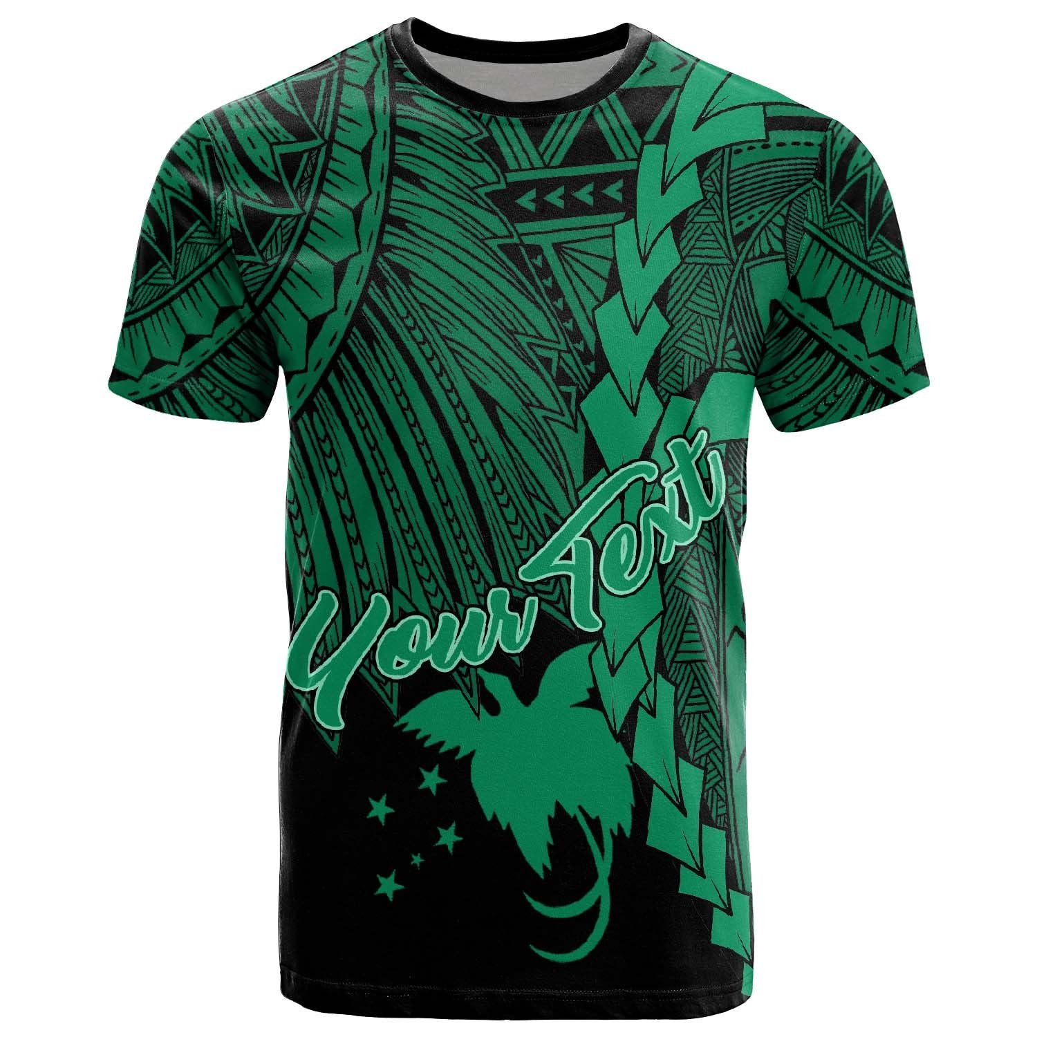 Papua New Guinea Polynesian Custom T Shirt Tribal Wave Tattoo Green Unisex Green - Polynesian Pride