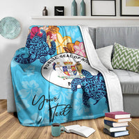 Niue Custom Personalised Premium Blanket - Tropical Style - Polynesian Pride