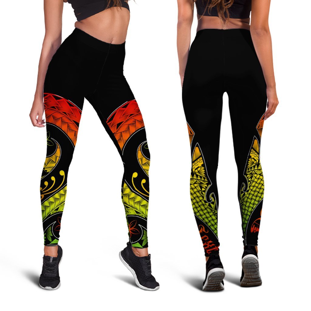 Papua New Guinea Personalised Legging - PNG Bird And Polynesian Decorative Pattern - Polynesian Pride